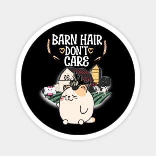 Barn Hair Don't Care Funny Farm And Horse Riding Magnet